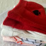 Kate Spade : Blush/White/Red Socks with Heart & Dove Design- Crew- set of 3 Photo 11