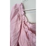 ASTR The Label Amber Puff Sleeve Smocked Corset Blouse Dusty Rose Small 1759 Photo 4
