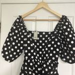 River Island  Black And White Polka Dot Belted‎ Dress Size 6 Photo 3