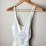 Selfie Leslie NEW NWT‎  Khandi Wrap Ruffle Dress White Tie Waist Women's XL Photo 4