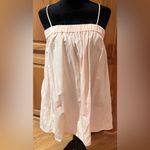 ZARA  Linen Blend Babydoll Mini Dress‎ with Pockets in Peach Tangerine Size Small Photo 8