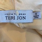 Teri Jon Rickie Freeman yellow silk sleeveless waist tie dress 10 Photo 4