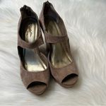 Seychelles  Tan Suede Lather Platform Wedges Photo 4