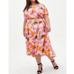 Torrid Pink Tie Dye Ruffle Detail Crop Top Size 10 M/L Photo 1