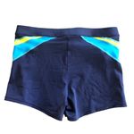 Nike Swim Shorts Sz. M Navy Blue Yellow Color block Summer Beach Pool Vacation Photo 2