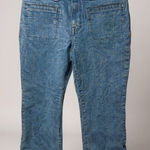 Madewell Mid Rise Kick Out Crop Jeans Light Wash Denim Size 29 Photo 0