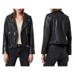ALLSAINTS Balfern Leather Biker Jacket (US/4) Black Photo 1