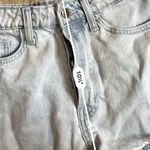 H&M Cutoff Raw Hem Light Wash High Rise Button Fly Jean Shorts Photo 2