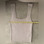 Abercrombie & Fitch  Square Neck Tank Top Ribbed Stone Small Crop Cropped Photo 9