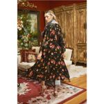 NWT New Aratta Charlene Kimono Dress M Black Floral Sequin MSRP $222 Size M Photo 5