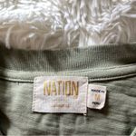 Nation Ltd  Nadra tee with poplin sleeve in green Photo 4