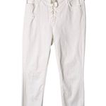 MOTHER Denim MOTHER The Lace Up Dazzler Ankle Chew Jeans Almost Innocent White Size 29 Photo 4
