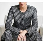 Spanx NEW Women’s PONTE Lady Jacket Jacquard Plaid Cropped Blazer Black Large Photo 13