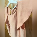 Everly  Flutter Sleeveless Round Neck Tie Back Silky size Small- Orange Photo 6