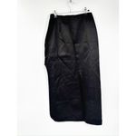 By Malene Birger Wick Curved Side Slit Black Satin Maxi Skirt Size 36 NWT Photo 2