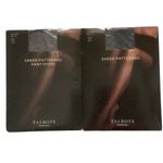Talbots  sheer patterned black pantyhose size A women’s hosiery sheer toe 2 count Photo 1