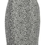 Ann Taylor Chic Party Metallic Grey Animal Leopard Print Pencil Skirt Size 2 XS Photo 0