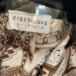 First Love  Black and Cream Paisley Blouse Photo 3