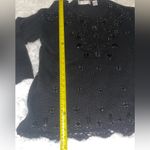Vintage Maggie Lawrence black beaded long sleeve sweater top shirt size 18 Photo 6