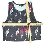SheIn Ed Hardy Gray White Skull Knife Logo Cropped Tank Top size L NEW Tags Racerback Photo 4