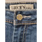 Liuces Jeans Womens Size 18 Slim Fit Rhinestones Embellish Rise Western Cowgirl Blue Photo 2