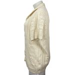 Old Navy Cream White Crochet Short Sleeve Button Polo Cardigan Sweater Top XXL Photo 1