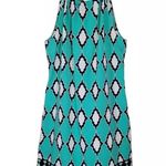 Crown & Ivy  Square Neck Casual Mini Dress Geometric Sleeveless Green Photo 1