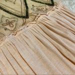 Free People boho intricately beaded embroidered blush sheer top XS TP LOOSE FIT Photo 5