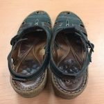 Josef Seibel Leather Peep Toe Sandals Gray Size 10 Photo 4