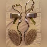 Badgley Mischka  Jewel Sparkle Embellished Champagne Satin Sandal 8.5 Photo 6