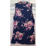 Eye Candy  Women's Sleeveless Floral V-Neck Blouse Size S 21" Long x 13 1/2" PTP‎ Photo 1