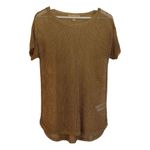 Michael Kors Michael  gold mesh short sleeve top small Photo 1