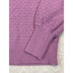 Loft  Lavender Size Small Tie Neck Sweater Puff Sleeve Soft Girl Cottagecore Photo 3