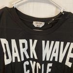 Cycle women's XS oversized open back super lightweight cut DARK WAVE shirt Black Photo 1