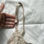 Victoria's Secret  VS Unlined Demi Bra 34B Beige Lace Rose Floral Sexy Photo 1