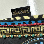 Laurel Burch Beaded Canvas Cat Print Crossbody Bag Black/Multicolor Black Photo 2