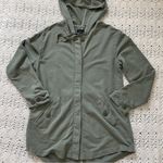 Sanctuary Cotton French Terry Hooded Oversized Shacket Jacket Green (Large) Photo 0