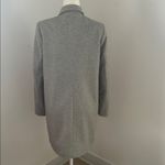 Hobbs London Hobbs if London Pale Gray Wool Flannel Double-Breasted Coat sz 6 Photo 4