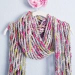 Urban Outfitters  Staring At Stars Multicolor Knit Ratty Crochet Scarf Photo 2