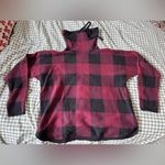 Adrienne Vittadini red and black buffalo plaid hooded cardigan Photo 1