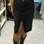Levi's High Rise Black Denim Midi Skirt Photo 0