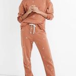 Madewell NWT WARM UMBER BOW EMBROIDERED CREWNECK SWEATSHIRT Photo 0