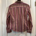 Robert Graham  Colorful Stripes Button Down Blouse - Size Medium Photo 5