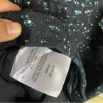 Maggy London floral lace fitted asymmetrical neckline black/ green dress Size 10 Photo 11