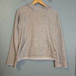 Athleta Womens French Terry Pique Athletic Hoodie Light Grey Sz XS Workout Gym Photo 2