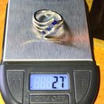 Masoala Sapphire Sterling Silver Ring Size 8.75 Photo 7