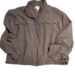 Nine West Grey Utility Bomber Jacket Large Photo 2