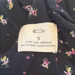 Pins and Needles Deep V Black Floral Midi Spaghetti Strap Racer Back Slip Dress Photo 8