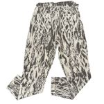 XCVI Gray and White Ikat Boho Mid Rise Cuffed Drawstring Pants Size Large Photo 1