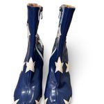 Blue platform ankle boots with white stars wonderwoman go go women’s size 8 Photo 4